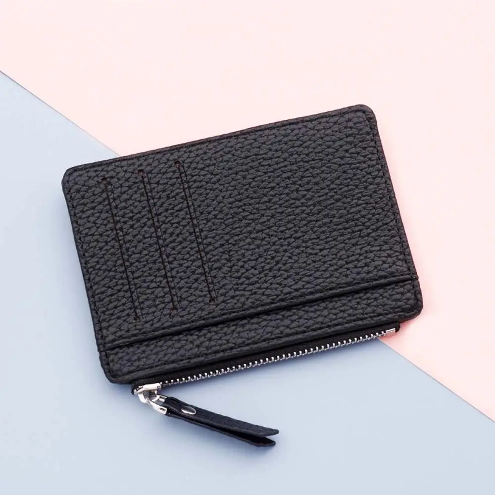

Cash Holder Student Coin Purse Ultra-thin Coin Pocket Zipper Wallet Bank Card Case ID Card Holders Mini Card Holder