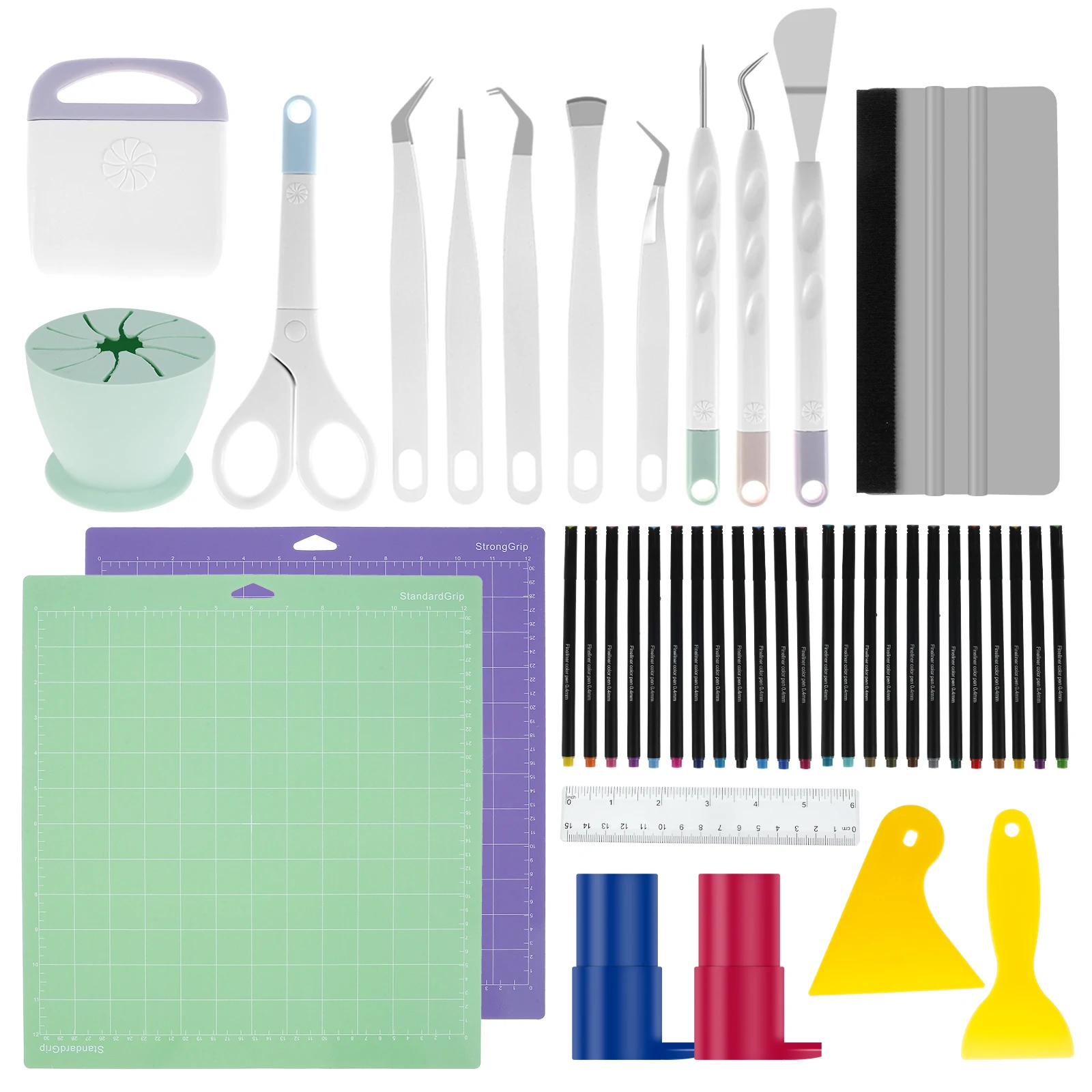 

L 43Pcs Weeding Tools Set Basic Craft Weeding Tool Kit Professional Weed Remover Tool Kit with Vinyl Weeding Tool Spatula