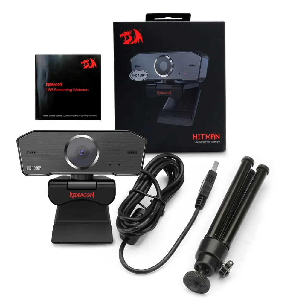 

2022.GW800 HITMAN USB HD Webcam Built-in Microphone Smart 1920 X 1080P 30fps Web Cam Camera for Desktop Laptops PC Game
