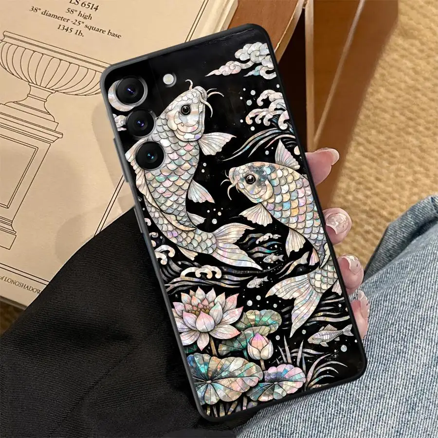Фото Чехол для телефона Samsung Galaxy A05 A23 A06 A73 A37 A51 A25 A16 A57 A15 A17 A12 A41 A53 A52 A36 A50 A13 A70 Lucky Fish №5