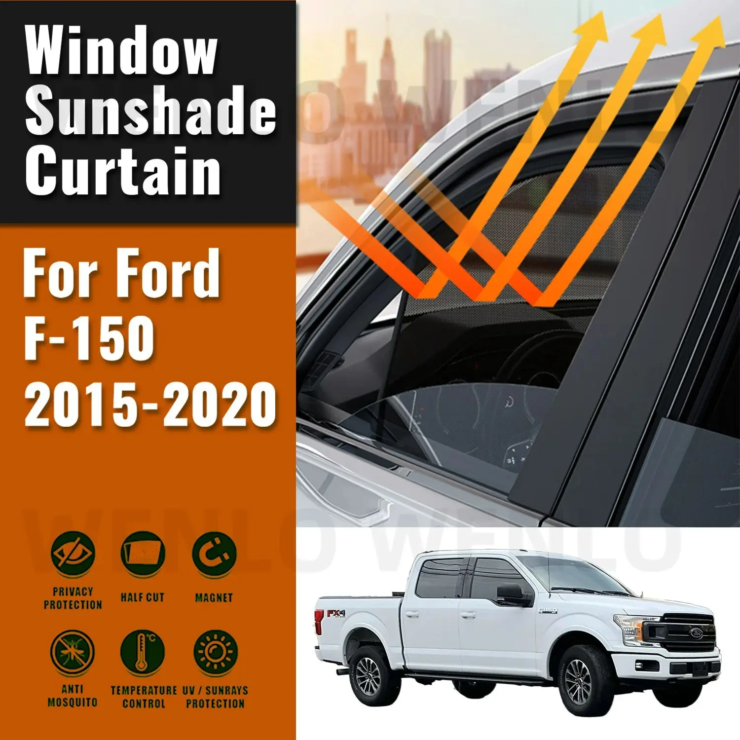 Для Ford F-150 2020 2019 2018 2017 2016 2015 Магнитный автомобильный солнцезащитный козырек на