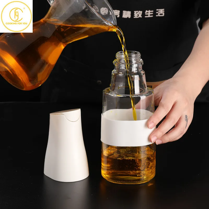 

500ml Creative Glass Oil Bottle Kitchen Gadgets Family Seasoning Jar Soy Sauce Vinegar Condiment Storage Bottle Herb Spice Tool
