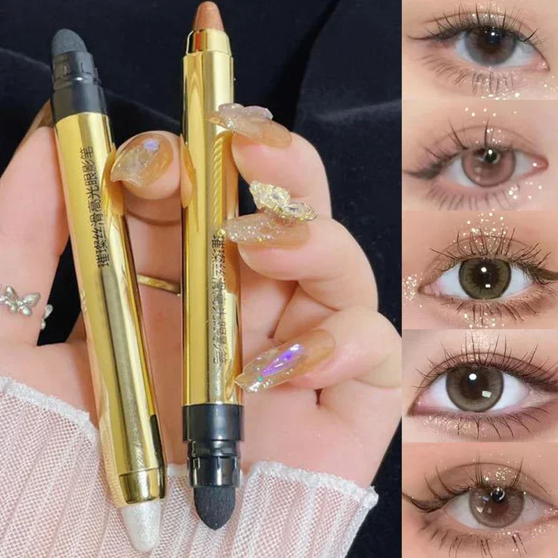 Мерцающие тени для век легкий блестящий хайлайтер карандаш осветляющий макияж