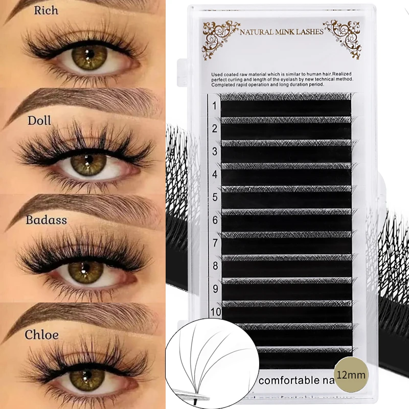 

Grafting Eyelashes Natural Eyelash Extensions Black False Eyelashes Curl Natural Eye Grafting Individual Lashes 8/9/10/11/12mm