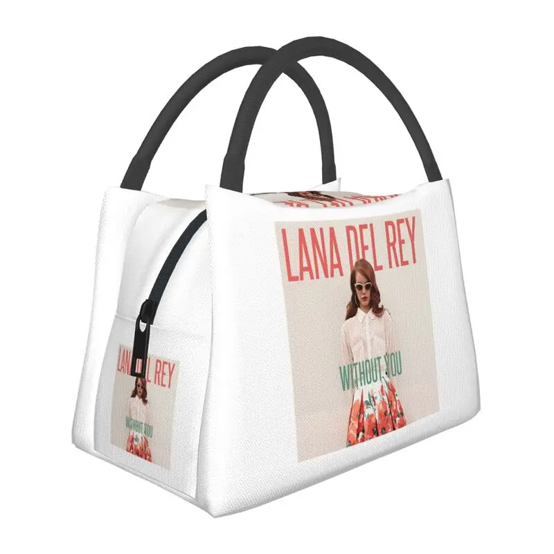 

Without You Lana Del Rey Insulated Lunch Tote Bag for Women Singer Musician Portable Cooler Thermal Bento Box Work Travel