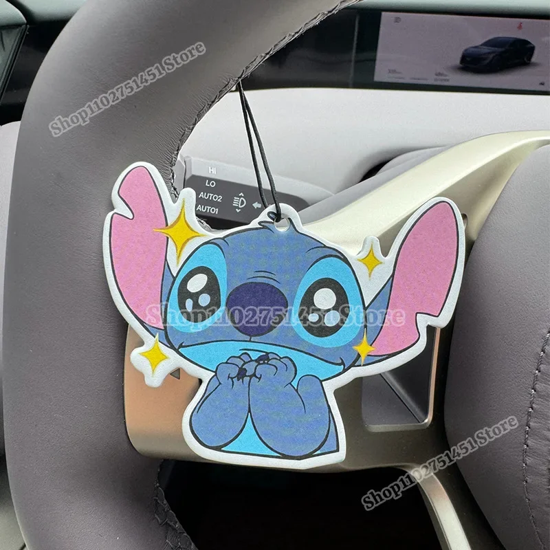 

Симпатичные диснеевские Стич таблетки для ароматерапии Автомобильные ароматизаторы освежитель воздуха Лило и Стич украшения интерьера автомобиля аксессуары