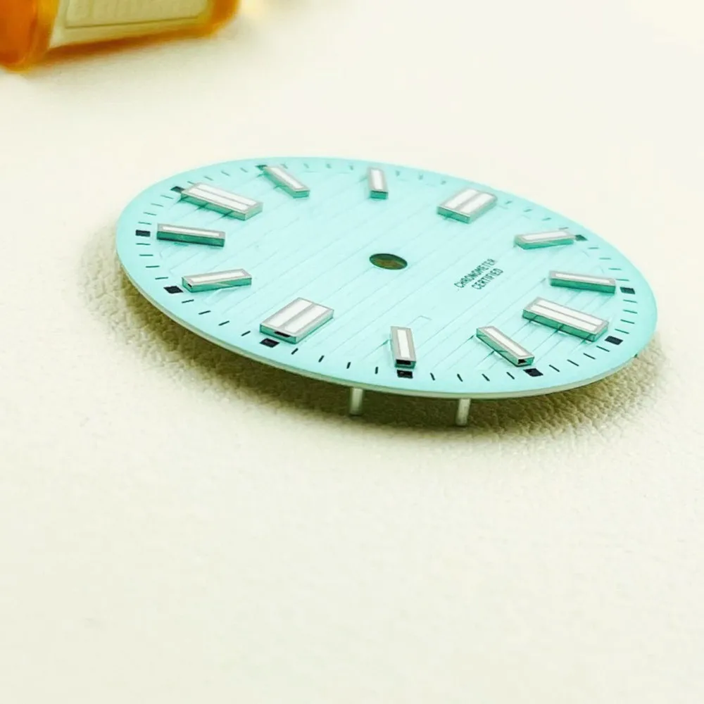 New Tiffany Blue NH35 Dial Diameter 28.5mm Diving Watch Green Luminous NH36 Literally Watch Accessories