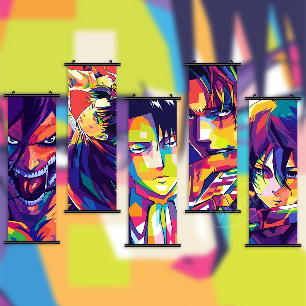 

Настенная Картина на холсте «атака на Титанов», рисунок Леви Акермана, Висячие плакаты, аниме, домашний декор, спальни, модульные картины