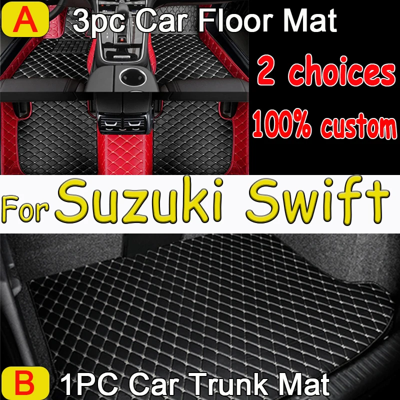 Кожаные автомобильные коврики для Suzuki Swift AZG412 413D 414 2011 ~ 2017 5door водонепроницаемые