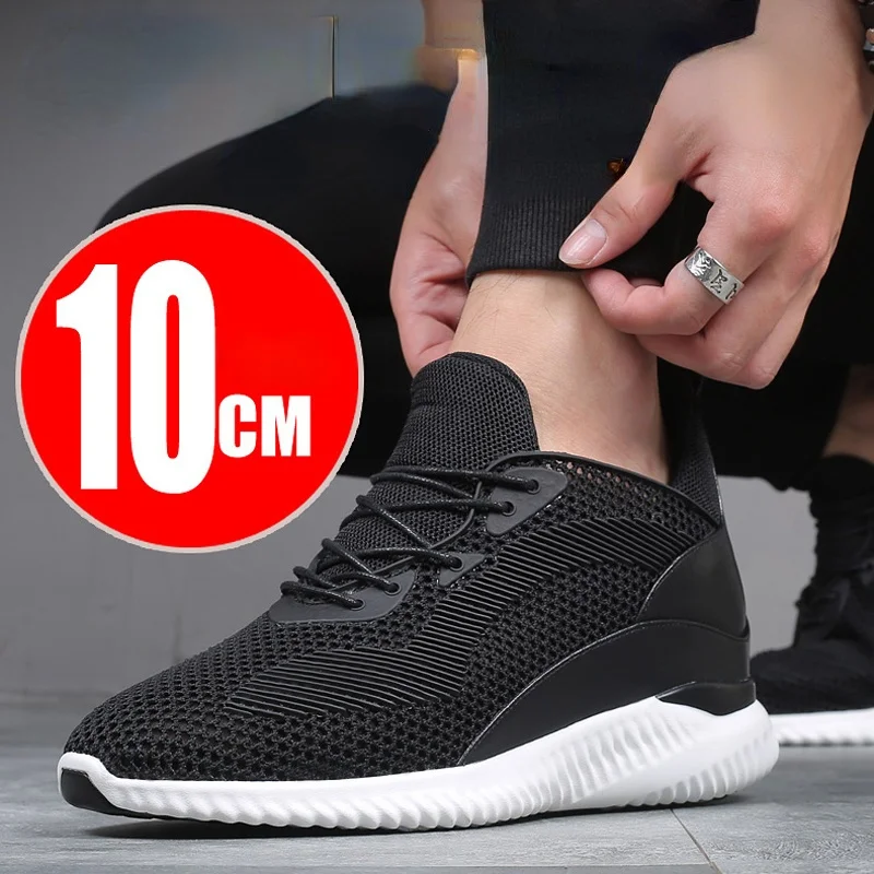 

Increased 10cm Summer Deodorant Men's Shoes Casual Sports Shoes Increase Shoes Men's Hollow Breathable Sports 8cm Elevator Shoes
