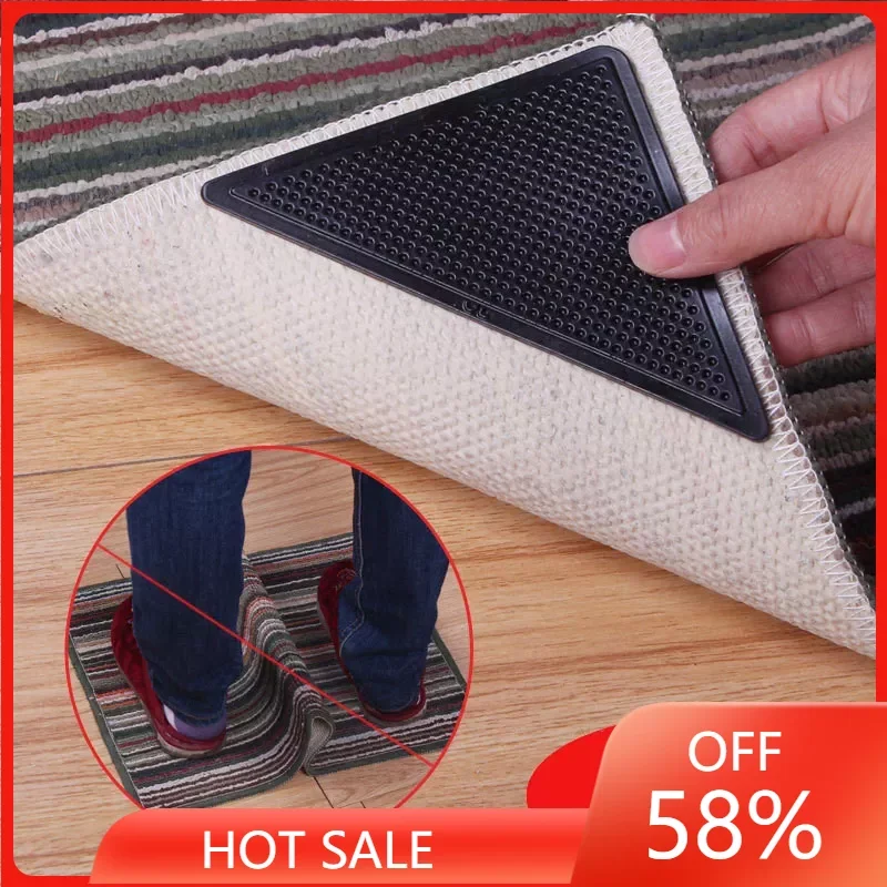 

Reusable Washable Floor Grip Slip Sticker Anti Skid Rug Non Slip Bathroom Rug Removable Strong Adhesive Stopper Tape Sticker