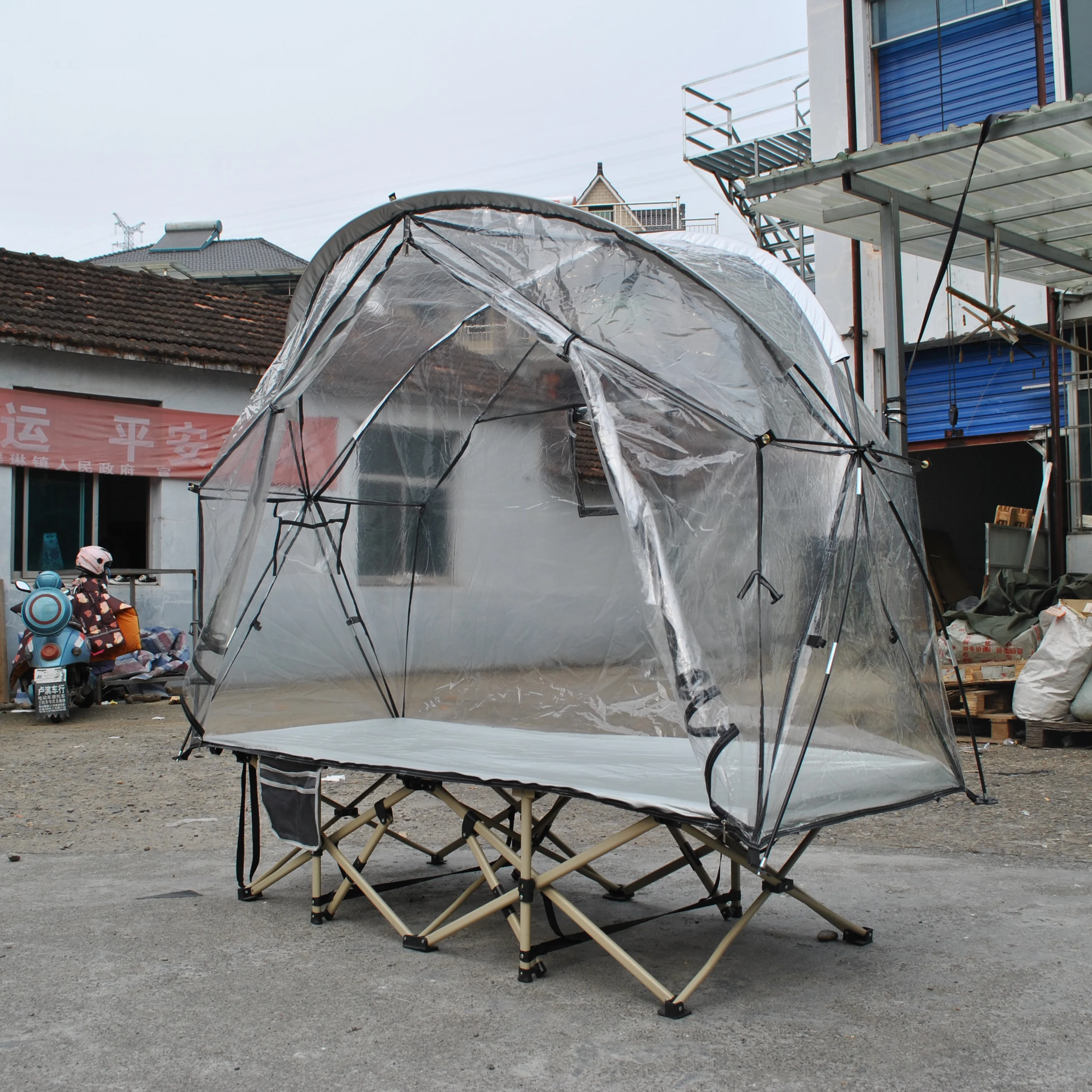 1-местная палатка из ПВХ для открытого земли спальной кровати кроватки уличная со