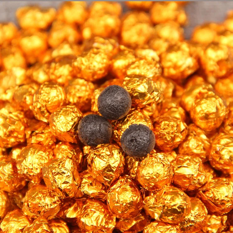

100g China Yunnan Ripe Tea Gold Tin Foil Packing Resin Tea Pu'er Cha Gao