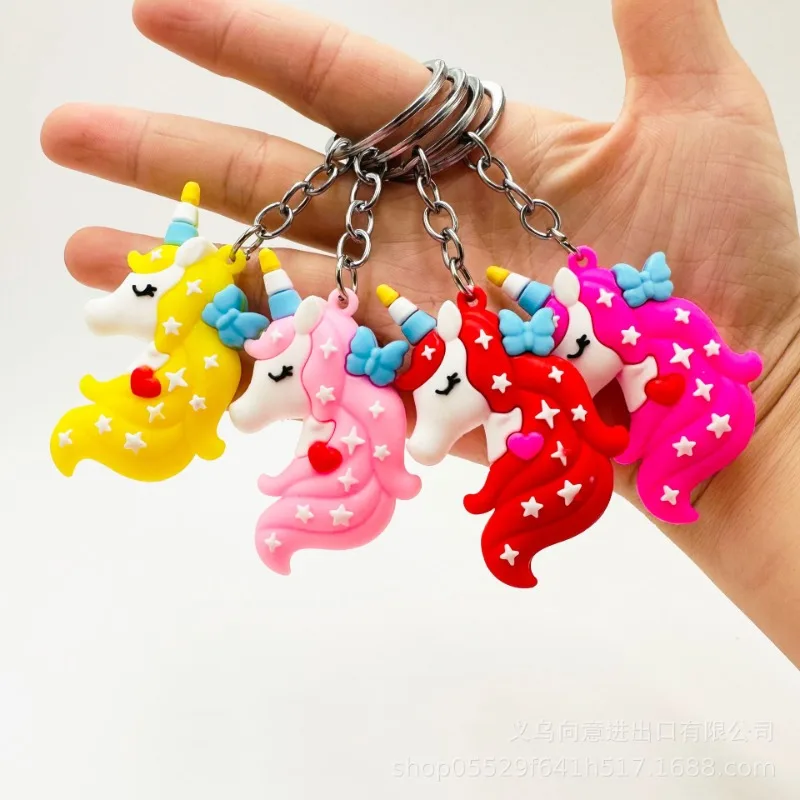 

Creative Cute Unicorn Keychain Cartoon Doll Girl Car Key Bag Phone Pendant Couple Gift Kawaii Child Pendant Wholesale