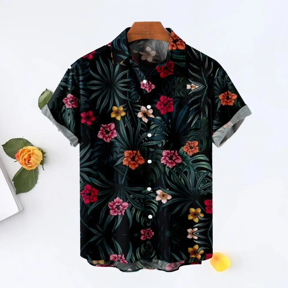 

Summer Beach Shirt Colorful Men Summer Top Mid Length Men Summer Holiday Top