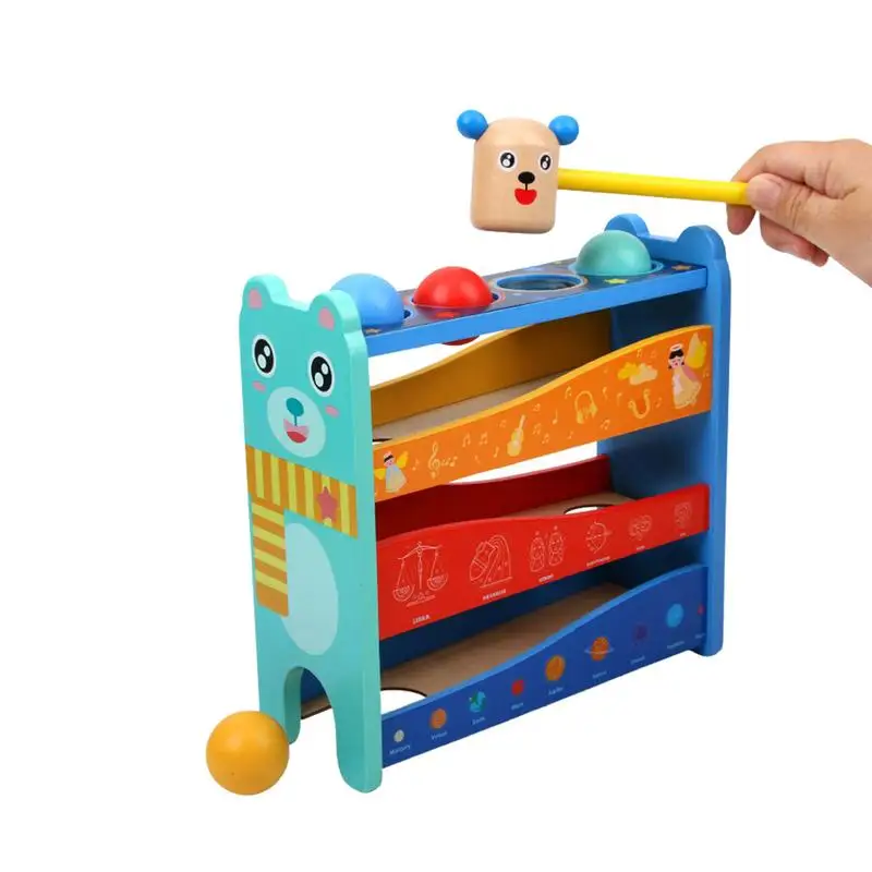 

Creative Pound A Ball Toy Colorful Pounding Balls Toy Creative Educational Toys Set Hammer And Ball Toys Improve Hands-on Abilit