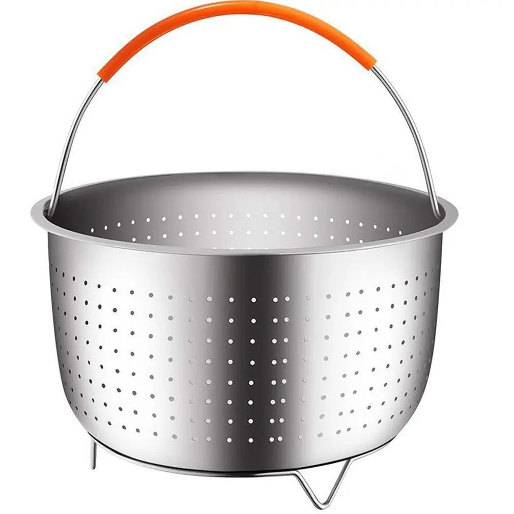 

Stainless Steel Steam Basket Rice Cooker Steaming Grid Pressure Cooker Anti-scalding Steamer Fruit Cleaning Basket