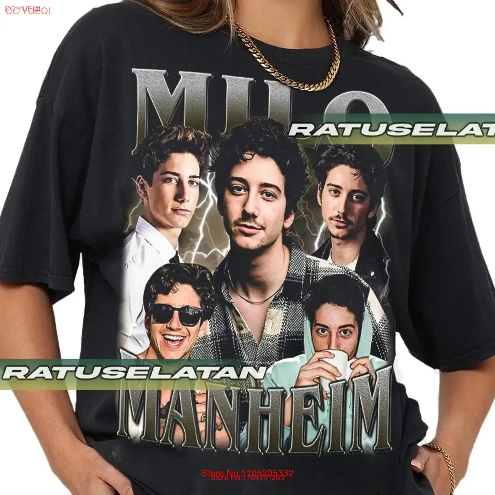 Фото Лимитированная винтажная футболка Milo Manheim для женщин и мужчин, винтажная, слегка модная, дышащая, повседневная, универсальная, унисекс №1