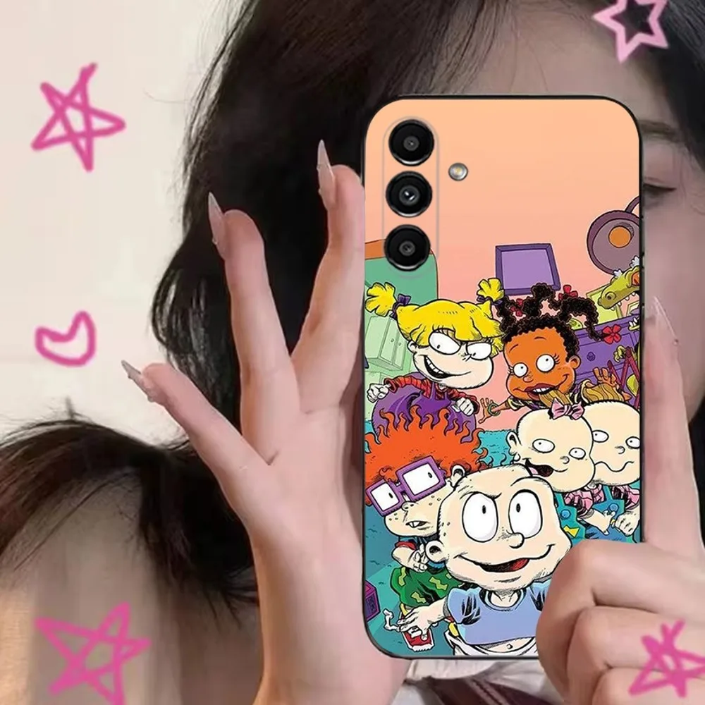 Чехол для телефона F-Funny R-Rugrats Samsung S24 S21 S22 S23 S30 Ultra S20 Plus Fe Lite Note 10 9 5G черный мягкий