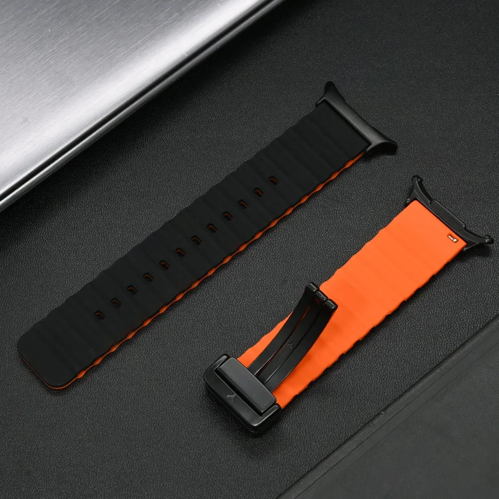 Silikonowa bransoletka Ocean Loop do zegarka Samsung Galaxy Ultra 47 mm Magnetyczny męski pasek SAMSUNG GALAXY ULTRA 47MM No Gaps Band