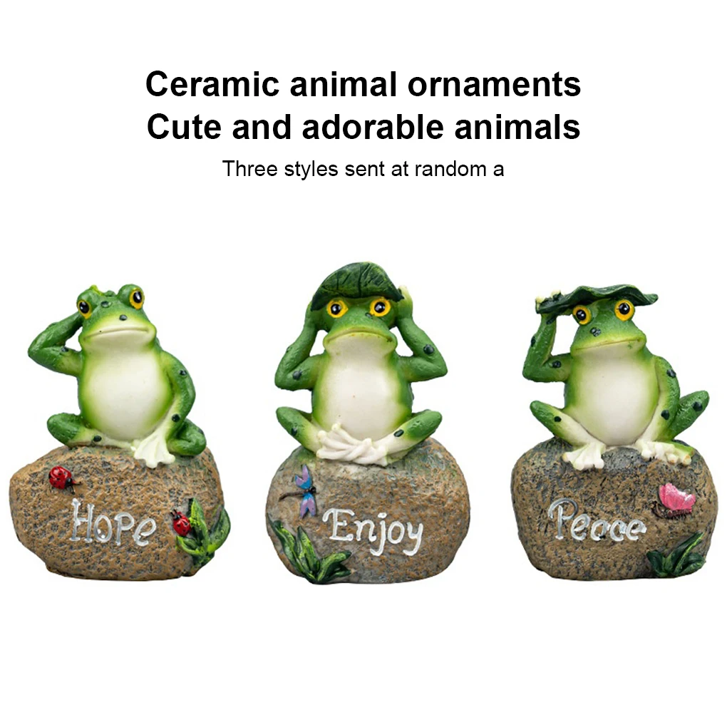 

Resin Sculpture Cute Figurine Decoration Poolside Farmhouse Pattern Random