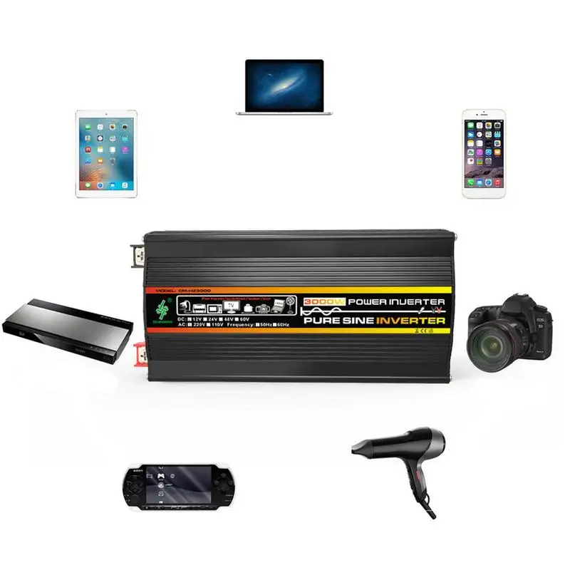 

Автомобильный инвертор напряжения 500 Вт 12 В до 220 В синусоидальный сигнал RV грузовик инвертор на солнечной энергии автомобильное зарядное устройство адаптер для всей семьи кемпинг на открытом воздухе путешествия