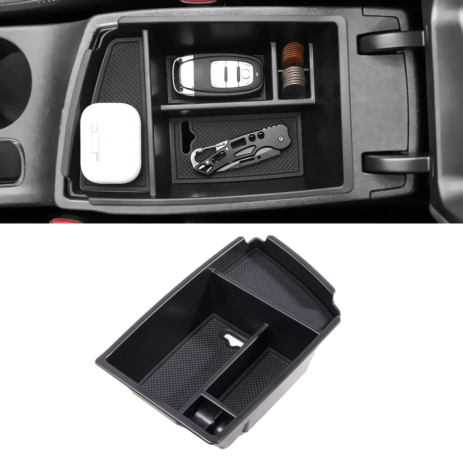 

Для Kia Niro 2016-2020 2021 2022, автомобильный подлокотник, многоуровневый ящик для хранения, органайзер для центральной консоли, лоток Niro, вставка, аксессуары для интерьера