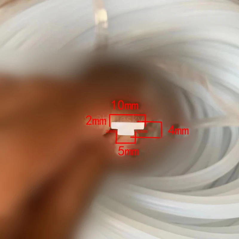 

Резиновая Т-лента для машинного оборудования Edge Encloser Shield Sealing 10x4 мм полупрозрачная