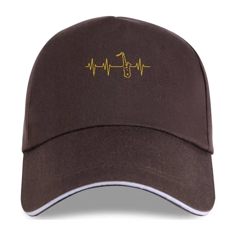

Heartbeat Of Saxophone Funny Birthday Gift For Men Male Baseball cap Summer Cotton Casual Dropshipping