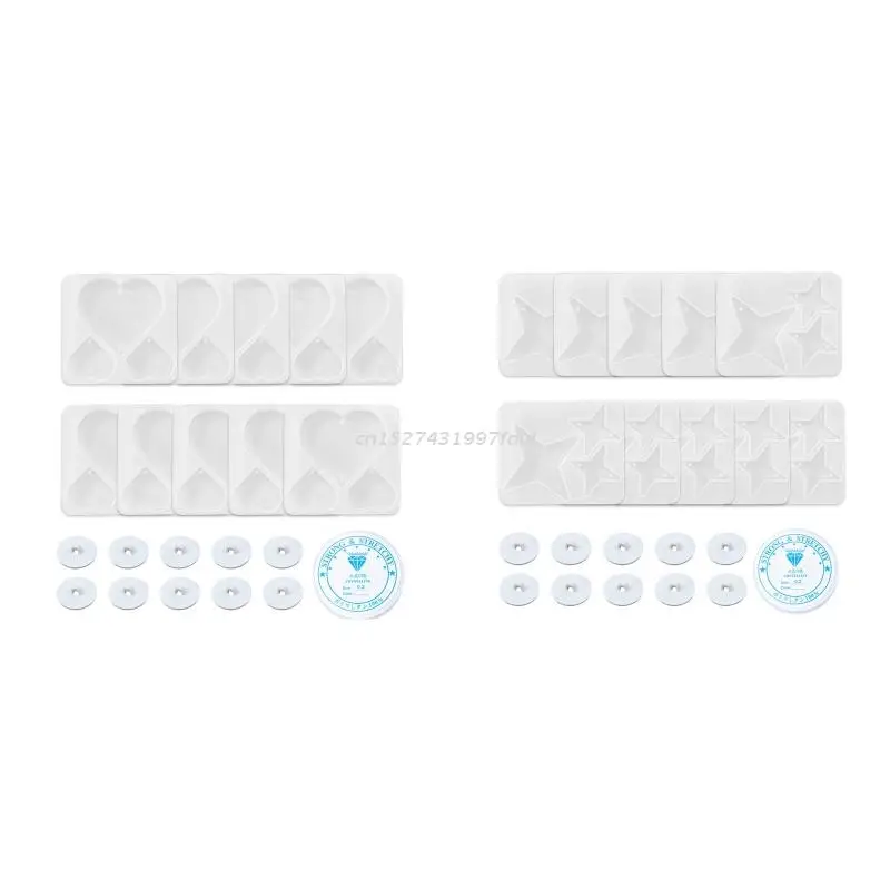 

Handmade Pendant Mold Cross Star Love Silicone Mold Epoxy Door Curtain Material Pack for Jewelry Making Diy Crafts