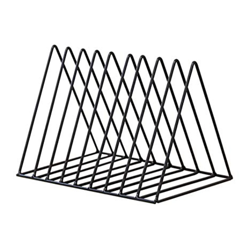 

Home Desktop Storage File Rack Organizer Letter Sorter Metal Wired Bookend Card Holder Office Document Organizer