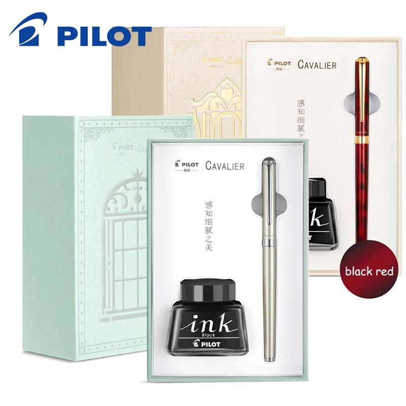 

Japan PILOT Cavalier Fountain Pen FCAN-3SR Gift Box Set Marble Metal Pen Student Practice Word Business Office Stationery