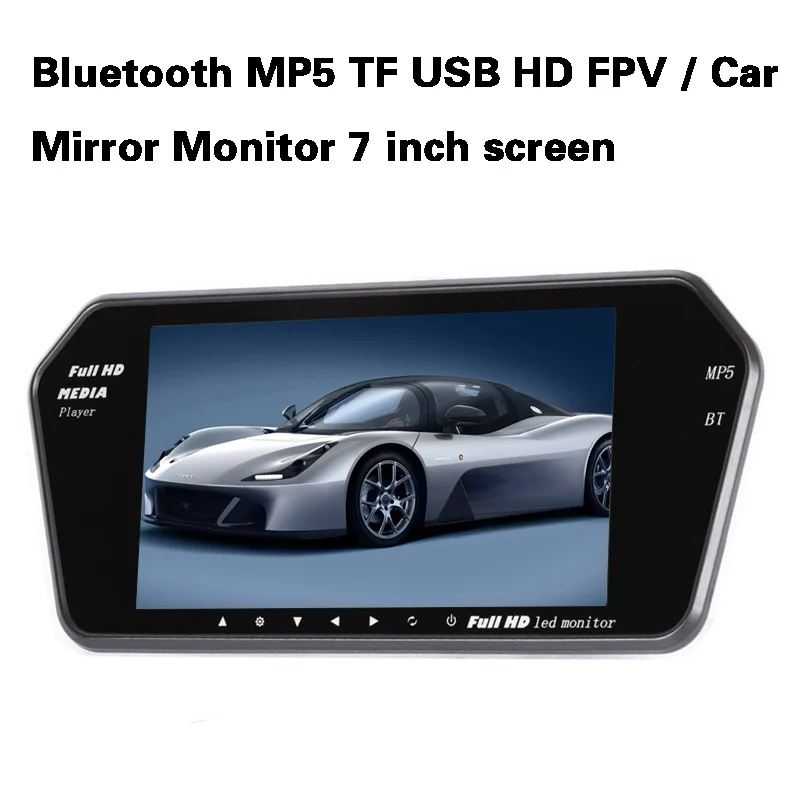 

Беспроводная камера заднего вида с 4 светодиодный + Bluetooth MP5 TF USB HD FPV/монитор автомобильного зеркала с 7-дюймовым экраном