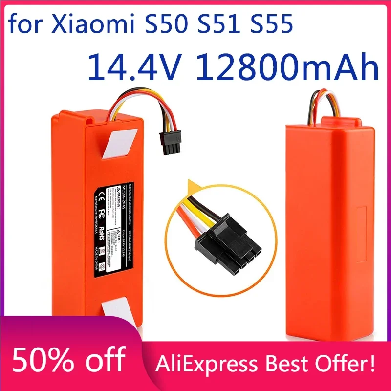 

14.4V li-ion Battery Robotic Vacuum cleaner Replacement Battery for Xiaomi Robot Roborock S50 S51 S55 Accessory Spare Parts