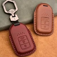 genuine leather key cover case for honda civic cr v hr v accord jade crider odyssey 2015 2018 remote protector covers case