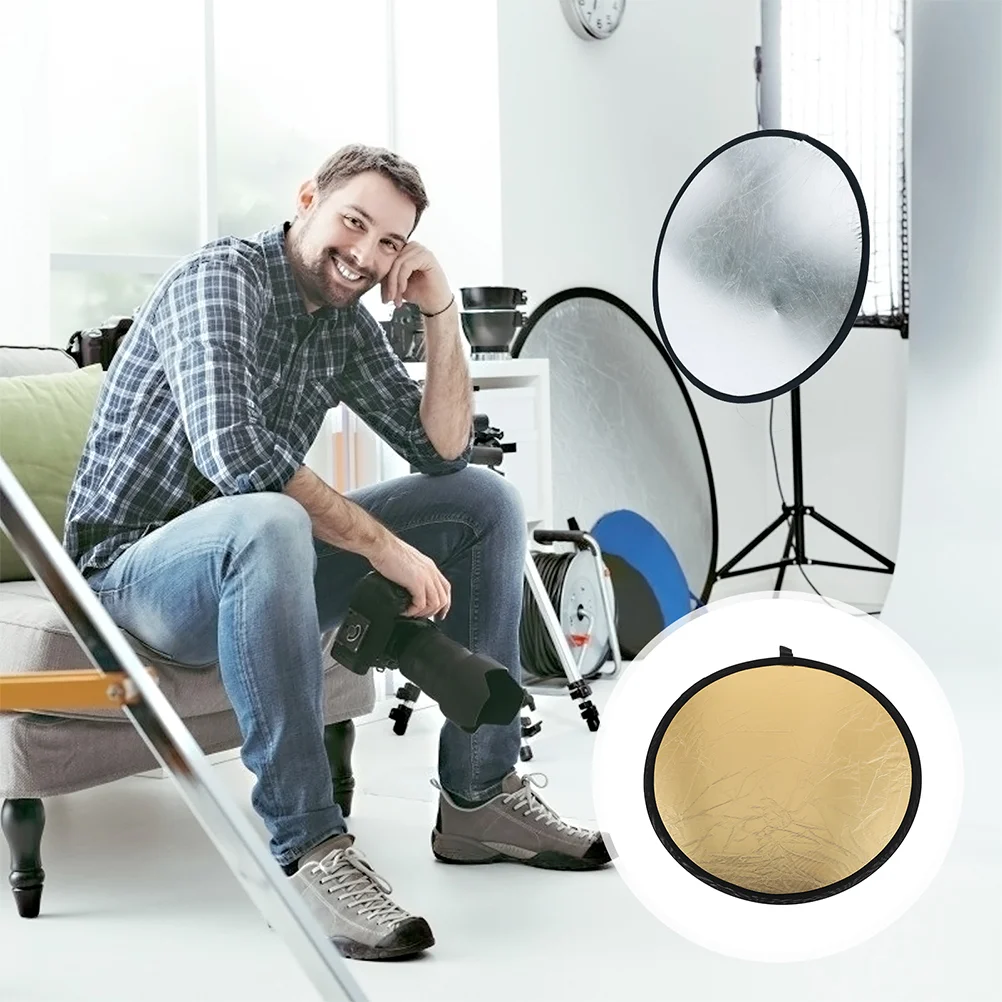 

1 Pc Photography Light Reflectors 2-in-1 Photo Reflector Folding Photography Prop