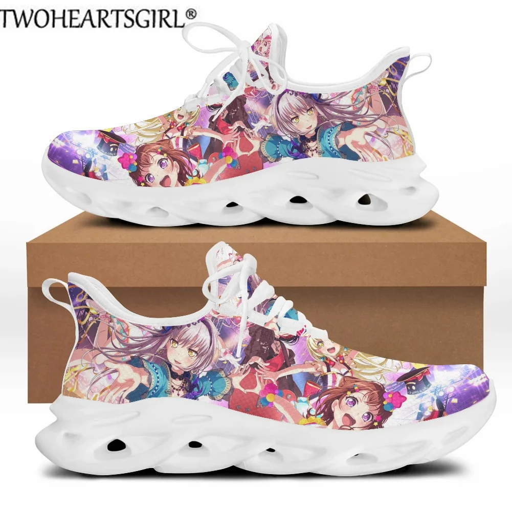 

Женская обувь на плоской подошве twoheart sgir, повседневные удобные вязаные кроссовки с рисунком аниме, для школы и пляжа, для прогулок