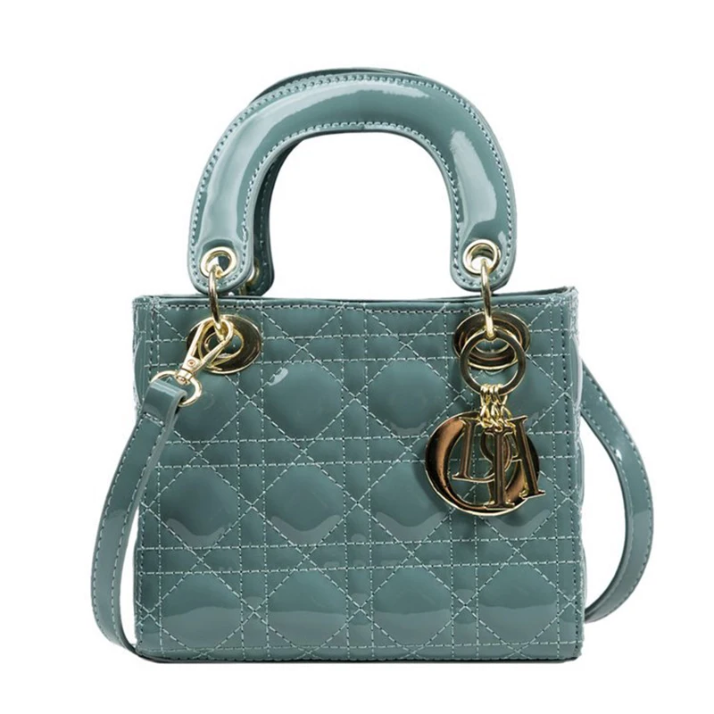 

Classic Shoulder Handbags Women's Bag 2022 Trend Fashion Stripe Patent Leather Luxury Designer Bags for Women Crossbody Tote Bag