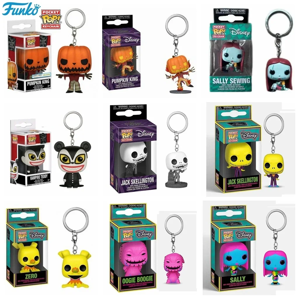 FUNKO POP Брелок Disney The Nightmare Before Christmas Jack Oogie Boogie Teddy Mayor Sally Zero Pumpkin King Виниловая фигурка