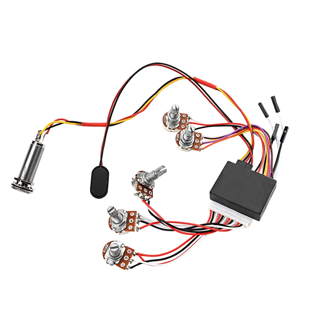 

1 Set Active EQ Preamp Circuit Wiring Harness Parts for Bass Guitar Replacement