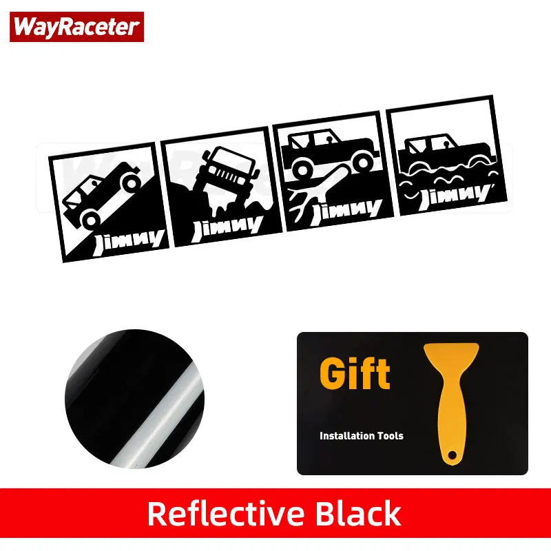 

Светоотражающая наклейка на окно автомобиля, заднее стекло, боковое крыло, багажник 4x4, внедорожник, графическая наклейка для Suzuki аксессуары для Jimny 2023