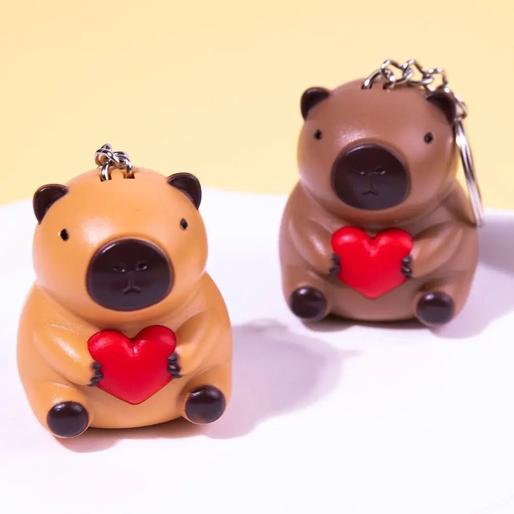 Брелок со звуком капибары Я люблю тебя светящаяся вокальная капибара сумка кулон