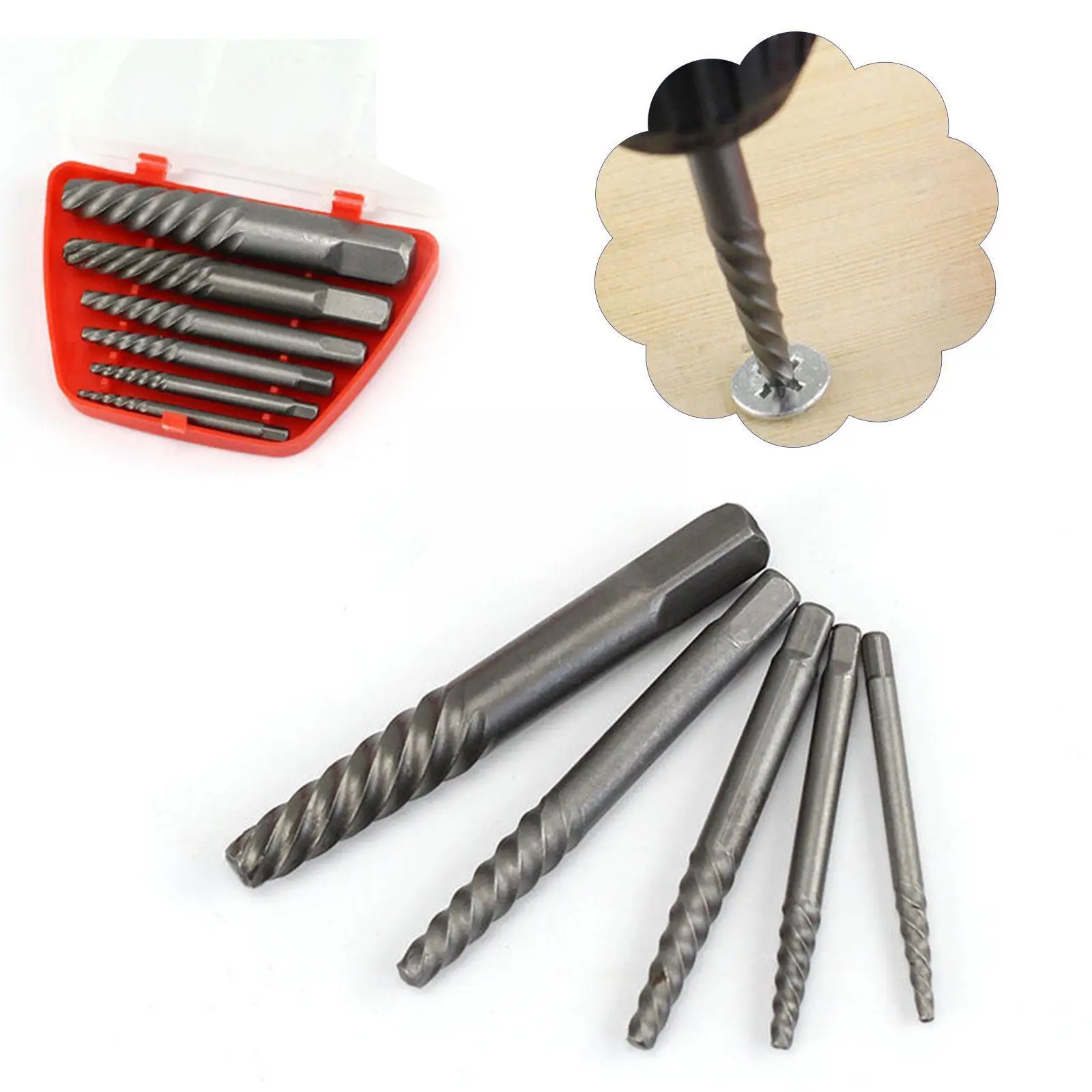 

Стальной экстрактор для поврежденных болтов Y3b0, 5/6 шт.