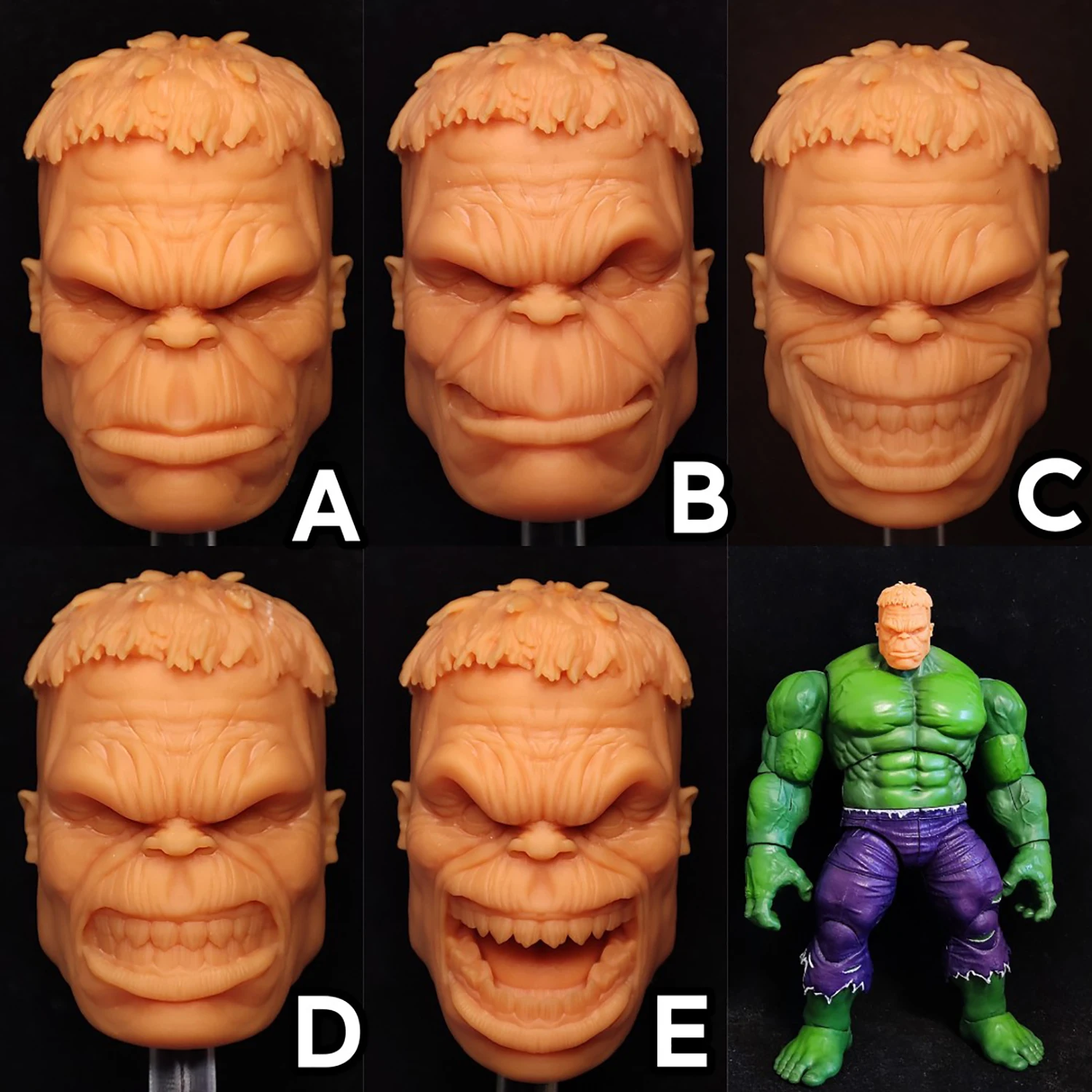 

Неокрашенный Роберт-баннер размера ML 1/12, голова Брюса, резьба, модель, игрушки, подходят для экшн-Фигурки 6 дюймов