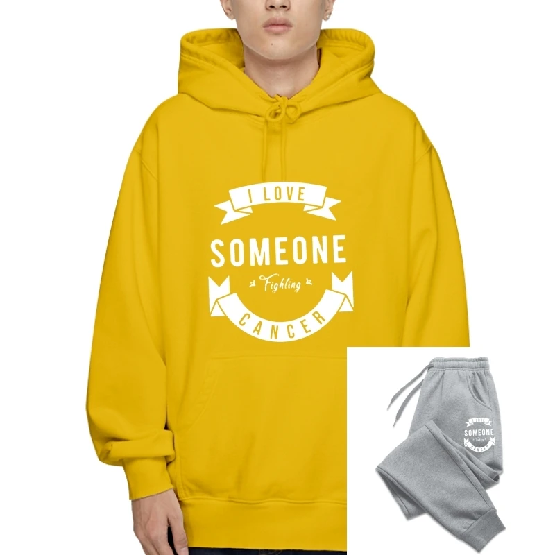 

I Love Someone Fighting Cancer Men T-Sweatshirt Hoodies Cotton S-3Xl Hip-Hop Outerwear