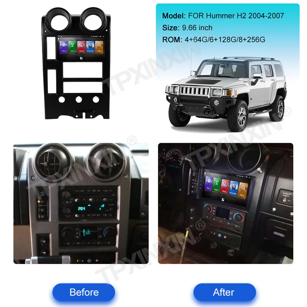 Carplay радио Coche Android для Hummer H2 2004 плеер Автомобильный мультимедийный