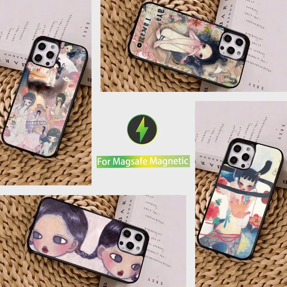 Чехол для телефона A-Aya T-Takano iPhone 15 14 13 12 11 Pro Max Plus Mini Magsafe с магнитной беспроводной