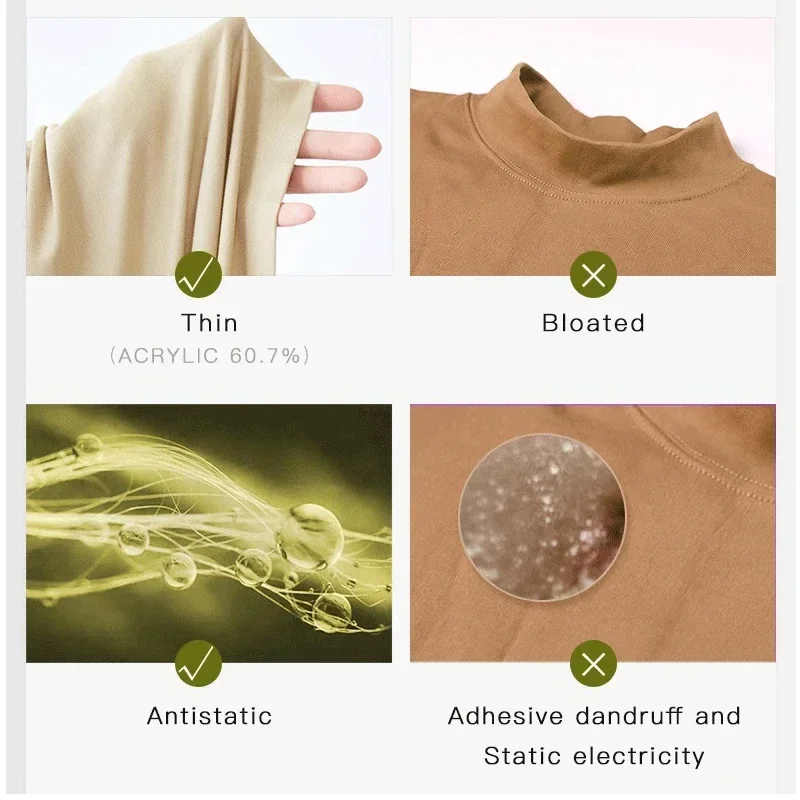 Su junt женская футболка с высоким воротником теплое термобелье зимняя одежда топы