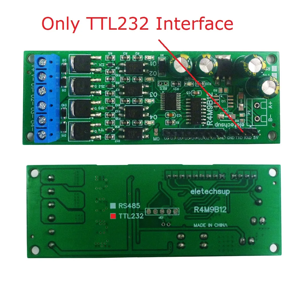 

DC 12V 24V TTL232 Multifunction Solid State Relay Module 4CH MOS transistor 8CH TTL Level Ouput Board Modbus RTU AT Command