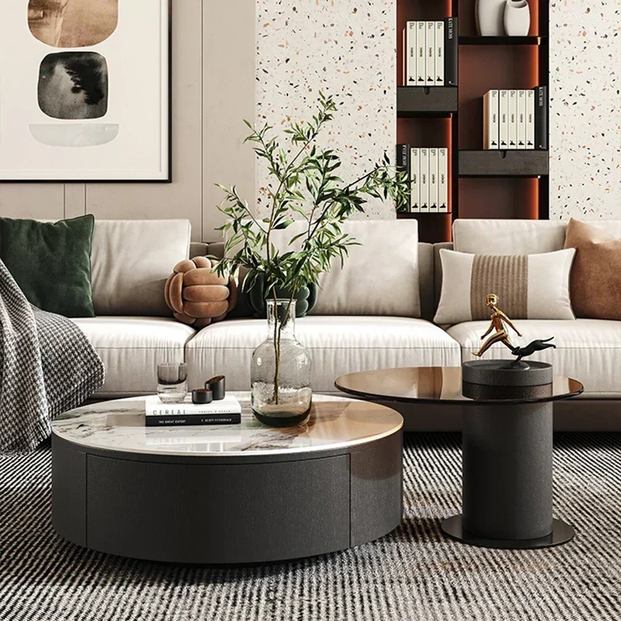 Металлические круглые ультранизкие промышленные глянцевые столы вверх и вниз